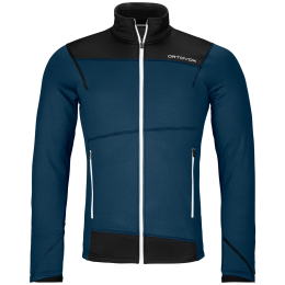 Veste polaire pour homme Ortovox Fleece Light Jacket M bleu / noir Deep Ocean