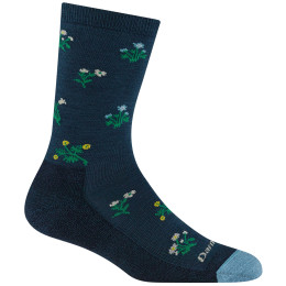 Chaussettes femme Darn Tough Wildflower Crew Lightweight With Cushion bleu midnight