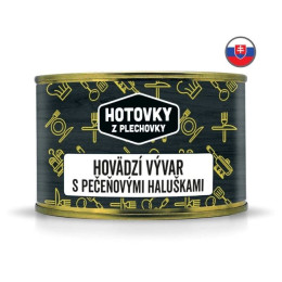 Soup Hotovky z plechovky Bouillon de bœuf aux boulettes de foie