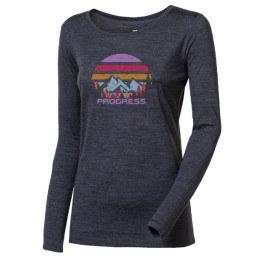 T-shirt fonctionnel femme Progress Hela "Landscape" gris šedý melír