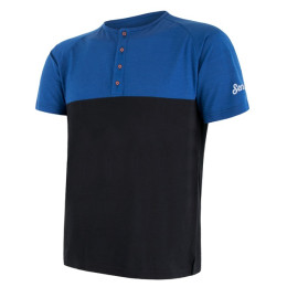 T-shirt fonctionnel homme Sensor Merino Air PT knoflíčky vert / bleu Blue/Black