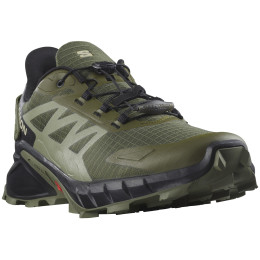 Chaussures de running hommes Salomon Supercross 4 vert / noir Olive Night / Moss Gray / Black