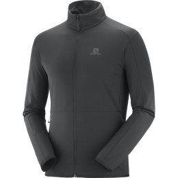 Sweat-shirt homme Salomon Outrack Full Zip Mid M vert Black