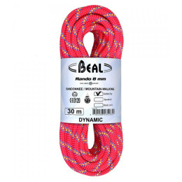 Corde d'escalade Beal Rando GD 8 mm (30 m) rose pink
