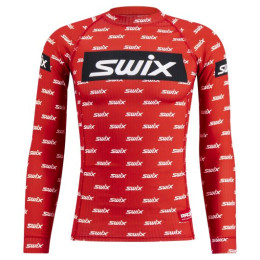 T-shirt fonctionnel homme Swix RaceX rouge / blanc Swix Red Logo