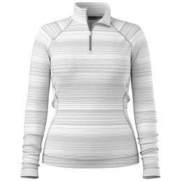 T-shirt fonctionnel femme Smartwool W Classic Thermal Merino Base Layer 1/4 Zip gris LIGHT GRAY COLOR SHIFT