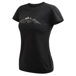 T-shirt fonctionnel femme Sensor Merino Cordura Peak noir černá