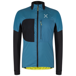 Sweatshirt fonctionnel homme Montura Traccia Octa Maglia noir /turquoise SteelBlue/SunnyLime