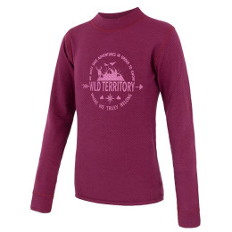 T-shirt fonctionnel enfant Sensor Merino DF Territory violet Lilla