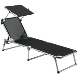 Chaise longue de plage Bo-Camp Florence Sun lounger vert Anthracite