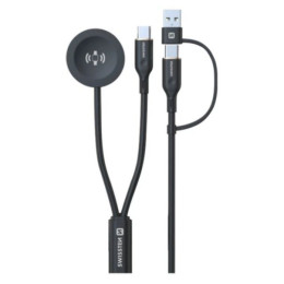 Câble données et chargement Swissten Wireless magnetic charging cable 2in1 for Samsung Watch + USB-C 1,2 m