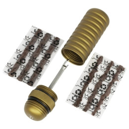 Kit de réparation Peaty´s Holeshot Tubeless Puncture Plugger jaune Bourbon