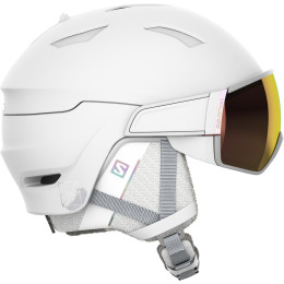 Casque de ski femmes Salomon Mirage White Ruby blanc White(PantoneBrightWhite)