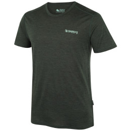 T-shirt homme Zulu Merino 160 Short 4C Comfy vert foncé dark green melange