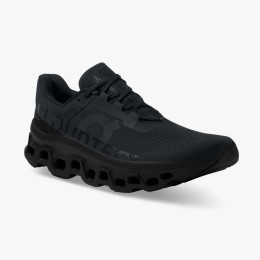 Chaussures de running hommes On Running Cloudmonster vert All Black