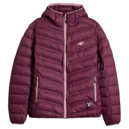 Veste hybride pour femme 4F Down Jacket F0895 bordeau Dark Pink