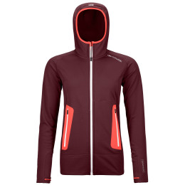 Sweat-shirt femme Ortovox W's Fleece Light Hoody rouge Winetasting