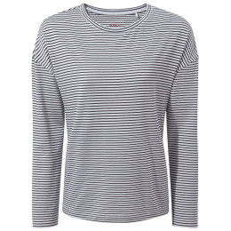 T-shirt femme Craghoppers NL Cora LS Top blanc / bleu BlueNavy Str