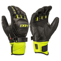 Gants ski Leki Worldcup Race Coach Flex S GTX noir / jaune black-ice lemon
