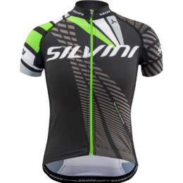 Maillot cyclisme enfant Silvini Team CD1435 vert Blackgreen