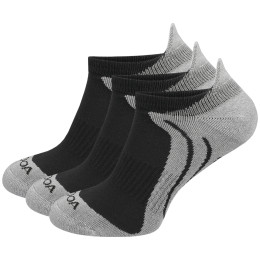Chaussettes MOOA Bamboo Active Low 3-pack gris Grey/Grey