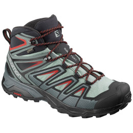 Chaussures homme Salomon X Ultra 3 Mid GTX Bossa Nova gris / rouge Lead/StormyWeather/BossaNova