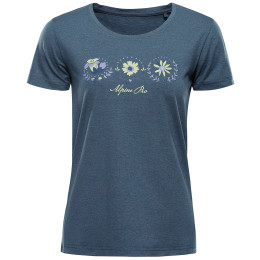 T-shirt fonctionnel femme Alpine Pro Sassa bleu foncé DK.METAL BLUE