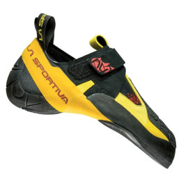 Chaussons d'escalade La Sportiva Skwama jaune / noir Black/Poppy