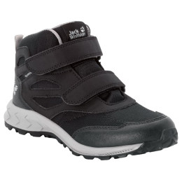 Chaussures enfant Jack Wolfskin Woodland Texapore Mid Vc K noir / gris black / grey