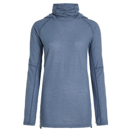 Sweat-shirt femme Icebreaker Wom Mer 400 RealFleece Grid Pulover Hood bleu / gris Dawn