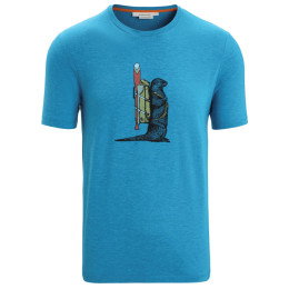 T-shirt homme Icebreaker Men Central Classic SS Tee Otter Paddle bleue Geo Blue
