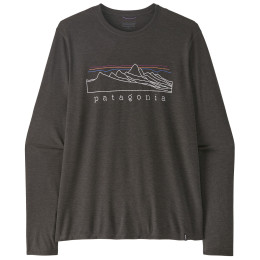 T-shirt homme Patagonia M's L/S Cap Cool Daily Shirt - Stratapeaks noir Ink Black