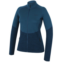Sweat-shirt femme MOOA Merino 3D 240 bleu lagoon blue