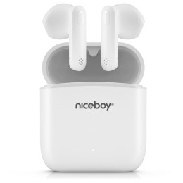 Casque audio sans fil Niceboy Hive Beans blanc