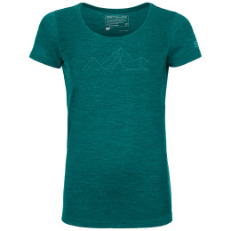 T-shirt fonctionnel femme Ortovox W's 150 Cool Mountain Face TS green PacificGreenBlend