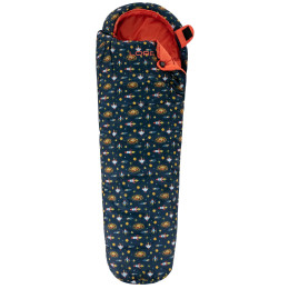 Sac de couchage enfant Loap Base Cosmo bleue modrá/potisk