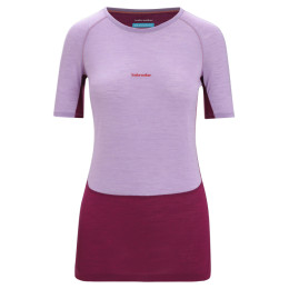 T-shirt fonctionnel femme Icebreaker Women 125 ZoneKnit™ SS Crewe rose / violet Purple Gaze/Go Berry/Cb