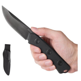 Couteau Acta non verba P200 - Cerakote Black, G10, Leather