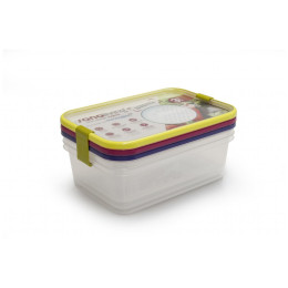 Boîte aliments Omada Sanaliving Box Set 3x 24x16,5x8cm/2L