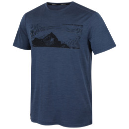 T-shirt homme MOOA Merino Lyolite Highlander 150 Short bleu foncé navy