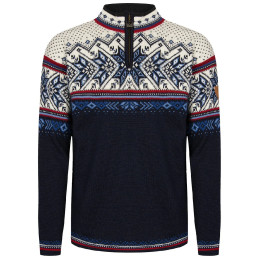 Chandail homme Dale of Norway Vail Masc Sweater bleu foncé Midnightnavy Redrose Offwhite