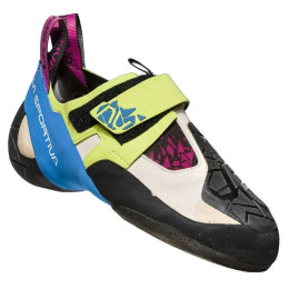 Chausson escalade femme La Sportiva Skwama Woman jaune / bleu Apple Green/Cobalt Blue