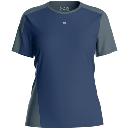 T-shirt fonctionnel femme Ortovox 120 Cool Tec Fast Upward Ts W bleu / gris Blue Nunatak