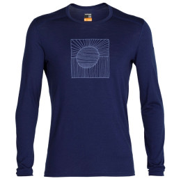 T-shirt homme Icebreaker 200 Oasis Ls Crewe Solar bleu foncé RoyalNavy