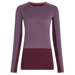 T-shirt fonctionnel femme Icebreaker W Mer 200 ZoneKnit LS Crewe violet Dkber/Greplu/Cb