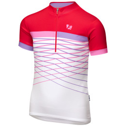 Maillot cyclisme enfant Etape Lucky blanc / rose bílá/růžová