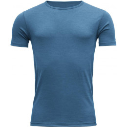 T-shirt homme Devold Breeze Man T-Shirt short sleeve bleue BlueMelange