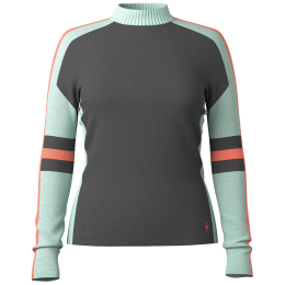 T-shirt fonctionnel femme Smartwool W Alpine Crew vert clair /  vert foncé CHARCOAL