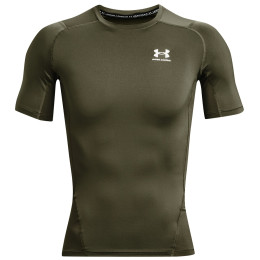 T-shirt fonctionnel homme Under Armour HG Armour Comp SS vert foncé MarineODGreen/White