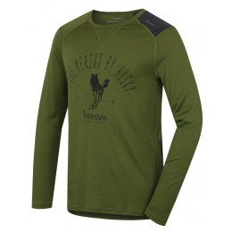 T-shirt fonctionnel homme Husky Merino 100 dl. rukáv Sheep green Green